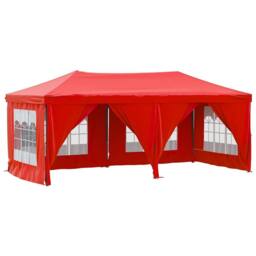Berkfield Home Folding Party Tent with Sidewalls Red 3x6 m