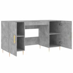 Berkfield Home Elegant Desk Concrete Grey 140x50x75 cm Engineered Wood - Size: 140 x 50 x 75 cm - thumbnail 5