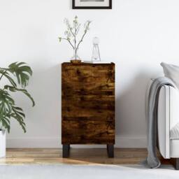 Berkfield Home Sideboard Smoked Oak 40x35x70 cm Engineered Wood in Brown - Size: 40 x 35 x 70 cm - thumbnail 2