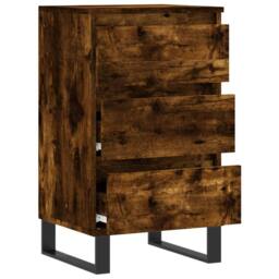 Berkfield Home Sideboard Smoked Oak 40x35x70 cm Engineered Wood in Brown - Size: 40 x 35 x 70 cm - thumbnail 6