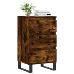 Berkfield Home Sideboard Smoked Oak 40x35x70 cm Engineered Wood in Brown - Size: 40 x 35 x 70 cm - thumbnail 1