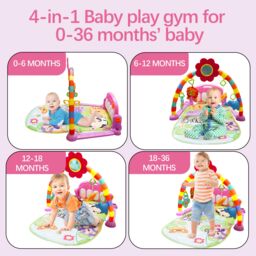 Alivio Baby Play Mat Kick & Play Gym Piano with Music & Lights for 1 to 3 Year Kids - thumbnail 3