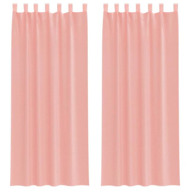 Berkfield Home Voile Curtains with Loops 2 pcs Pink 140x260 cm - image 1