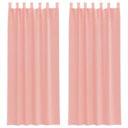 Berkfield Home Voile Curtains with Loops 2 pcs Pink 140x260 cm