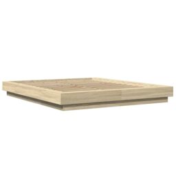Berkfield Home Bed Frame without Mattress Sonoma Oak 150x200 cm King Size in Brown - thumbnail 3