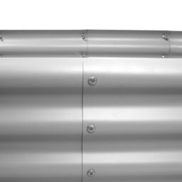 Harbour Housewares Raised Garden Beds - 2x Rounded Bottomless Galvanised Steel Planter 180 x 90cm in Silver - Size: 180 x 90 cm - thumbnail 4