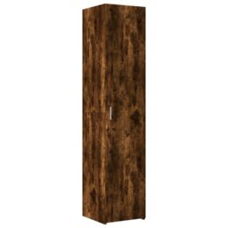 Berkfield Home Highboard Smoked Oak 40x42.5x185 cm Engineered Wood in Brown - thumbnail 2