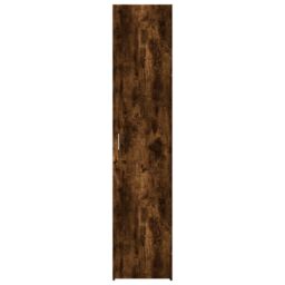 Berkfield Home Highboard Smoked Oak 40x42.5x185 cm Engineered Wood in Brown - thumbnail 4