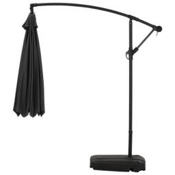 Living and Home 3M Banana Cantilever Patio Parasol for Outdoor Sunshade and Rain with Fillable Base on Wheels in Black - thumbnail 7