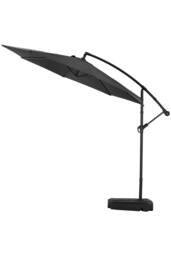 Living and Home 3M Banana Cantilever Patio Parasol for Outdoor Sunshade and Rain with Fillable Base on Wheels in Black - thumbnail 5