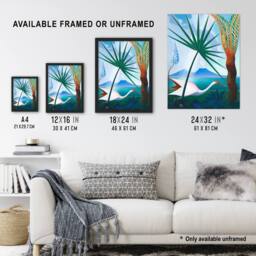 Artery8 Joseph Stella Neapolitan Song Bay of Naples Framed Wall Art Print - Size: A4 - thumbnail 3