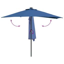 Berkfield Home Garden Parasol Azurblau Large Fabric in Blue - thumbnail 9