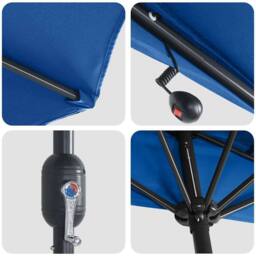 Berkfield Home Garden Parasol Azurblau Large Fabric in Blue - thumbnail 8