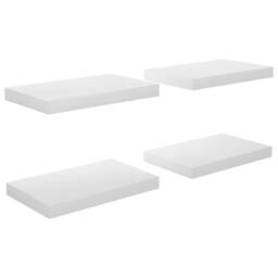 Berkfield Home Durable Floating Wall Shelves 4 pcs High Gloss White 40x23x3.8 cm MDF - thumbnail 3