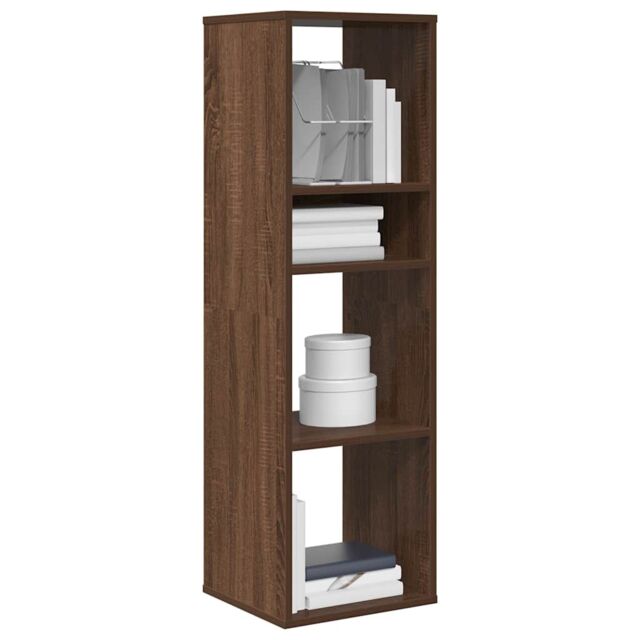 Berkfield Home Book Cabinet Brown Oak 34x31x112 cm Engineered Wood - Size: 34 x 31 x 112 cm - image 1