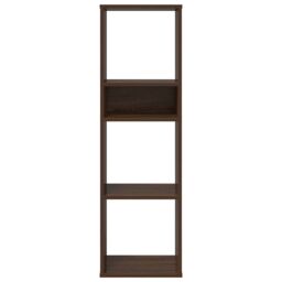 Berkfield Home Book Cabinet Brown Oak 34x31x112 cm Engineered Wood - Size: 34 x 31 x 112 cm - thumbnail 4
