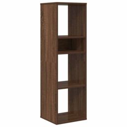 Berkfield Home Book Cabinet Brown Oak 34x31x112 cm Engineered Wood - Size: 34 x 31 x 112 cm - thumbnail 2