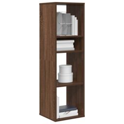 Berkfield Home Book Cabinet Brown Oak 34x31x112 cm Engineered Wood - Size: 34 x 31 x 112 cm - thumbnail 1