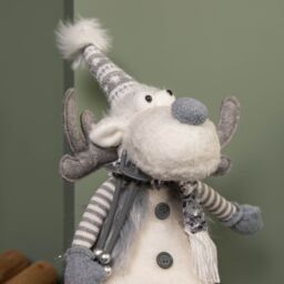 Samuel Alexander 56cm Battery Operated Light up Grey Christmas Standing Reindeer - thumbnail 5