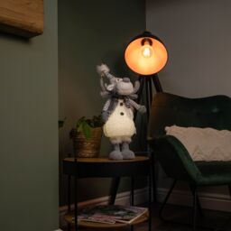 Samuel Alexander 56cm Battery Operated Light up Grey Christmas Standing Reindeer - thumbnail 3