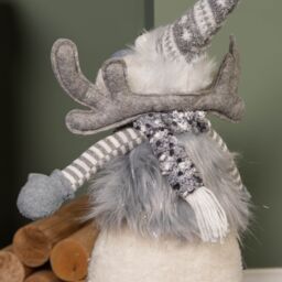 Samuel Alexander 56cm Battery Operated Light up Grey Christmas Standing Reindeer - thumbnail 6
