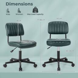 Kelvenix Ergonomic Leisure Chair PU Leather in Green - Size: 0.6m2 - thumbnail 2