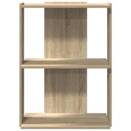 Berkfield Home Bookcase 3-Tier Sonoma Oak 60x30x80 cm Engineered Wood in Brown - Size: 60 x 30 x 80 cm - thumbnail 4