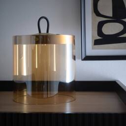 K LIVING Quito Large Rechargeable LED Antique Brass Lamp in Gold - thumbnail 4