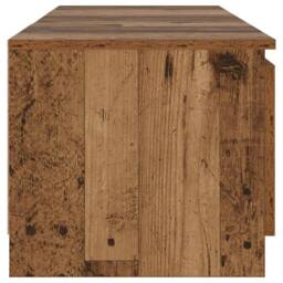 Berkfield Home TV Cabinet with LED Lights Old Wood 140x40x35.5 cm Engineered Wood in Brown - thumbnail 8