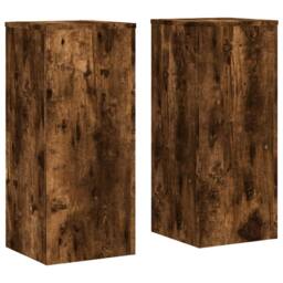 Berkfield Home Plant Stands 2 pcs Smoked Oak 30x30x70 cm Engineered wood in Brown - Size: 30 x 30 x 70 cm - thumbnail 3