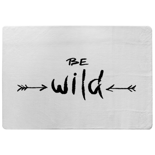 Benjamin Tate Design Be Wild Inspirational Quote Rug in Natural - Size: Large - image 1