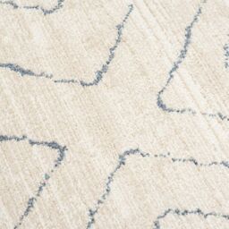 Kukoon Beige Blue Moroccan Berber Stripe Super Soft Rug - Size: 80 cm x 150 cm - thumbnail 5
