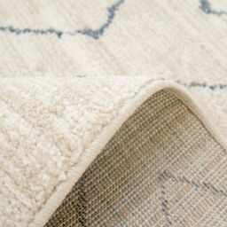 Kukoon Beige Blue Moroccan Berber Stripe Super Soft Rug - Size: 80 cm x 150 cm - thumbnail 6