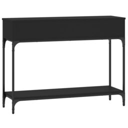 Berkfield Home Console Table Black 100x30.5x75 cm Engineered Wood - thumbnail 6