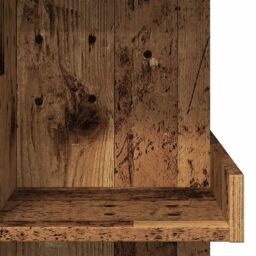Berkfield Home Bar Table with Storage Rack Old Wood 100x48x101.5 cm in Brown - thumbnail 7