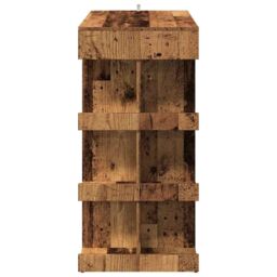 Berkfield Home Bar Table with Storage Rack Old Wood 100x48x101.5 cm in Brown - thumbnail 5
