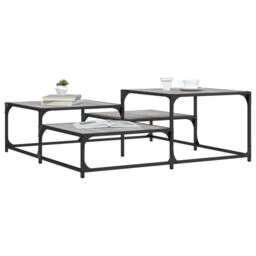 Berkfield Home Coffee Table Grey Sonoma 107x107x40 cm Engineered Wood - Size: 107 x 107 x 40 cm - thumbnail 2