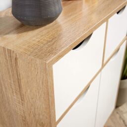 Home Source Sideboard Chest of Drawers TV Stand Bedside Living Room Boden in Natural - thumbnail 4
