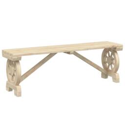 Berkfield Home Beautiful Garden Benches 2 pcs Solid Wood Fir in Light Tan - thumbnail 6