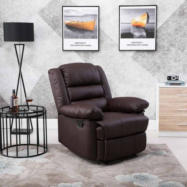 LUXURY LIFE Lansbury Leather Recliner Armchair in Brown - image 1