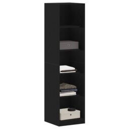 Berkfield Home Black Oak Wardrobe - 50 x 50 x 200 cm - Made of Engineered Wood - thumbnail 3