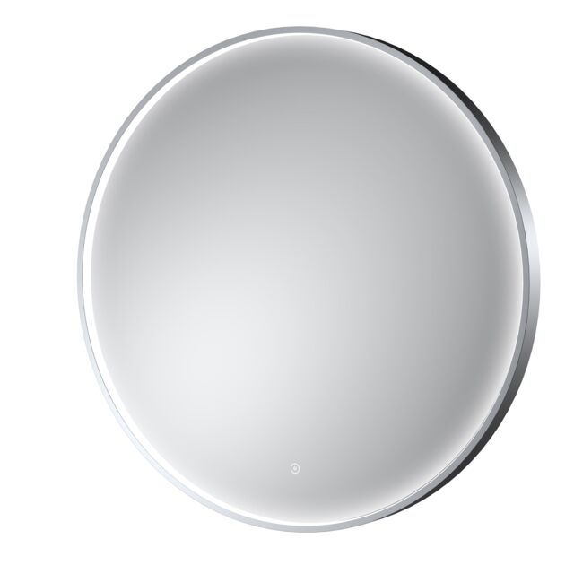 Balterley Round Inset Framed LED Mirror with Demister Pad, 800mm - Chrome in Silver - image 1