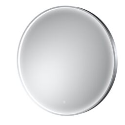 Balterley Round Inset Framed LED Mirror with Demister Pad, 800mm - Chrome in Silver