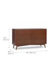 Teamson Home Tremolo Chest of Drawers 6 Drawer Bedroom Dresser in Walnut - thumbnail 5