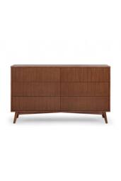 Teamson Home Tremolo Chest of Drawers 6 Drawer Bedroom Dresser in Walnut - thumbnail 6