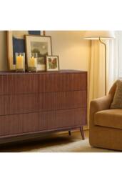Teamson Home Tremolo Chest of Drawers 6 Drawer Bedroom Dresser in Walnut - thumbnail 2