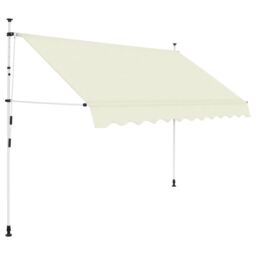Berkfield Home Manual Retractable Awning 250 cm Cream in Beige - thumbnail 1