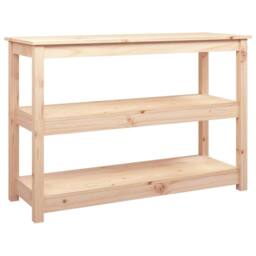 Berkfield Home Console Table 110x40x74 cm Solid Wood Pine in Light Tan - Size: 110 x 40 x 74 cm