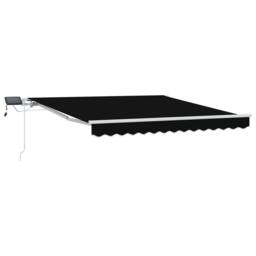 Berkfield Home Manual Retractable Awning with LED Black 350x250 cm - thumbnail 2
