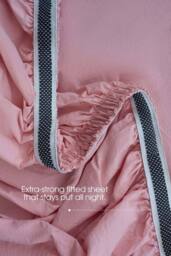 Bedable 100% Cotton Bedding Set 300 Thread Count - Percale Cooling Sheets in Pink - Size: Double - thumbnail 7